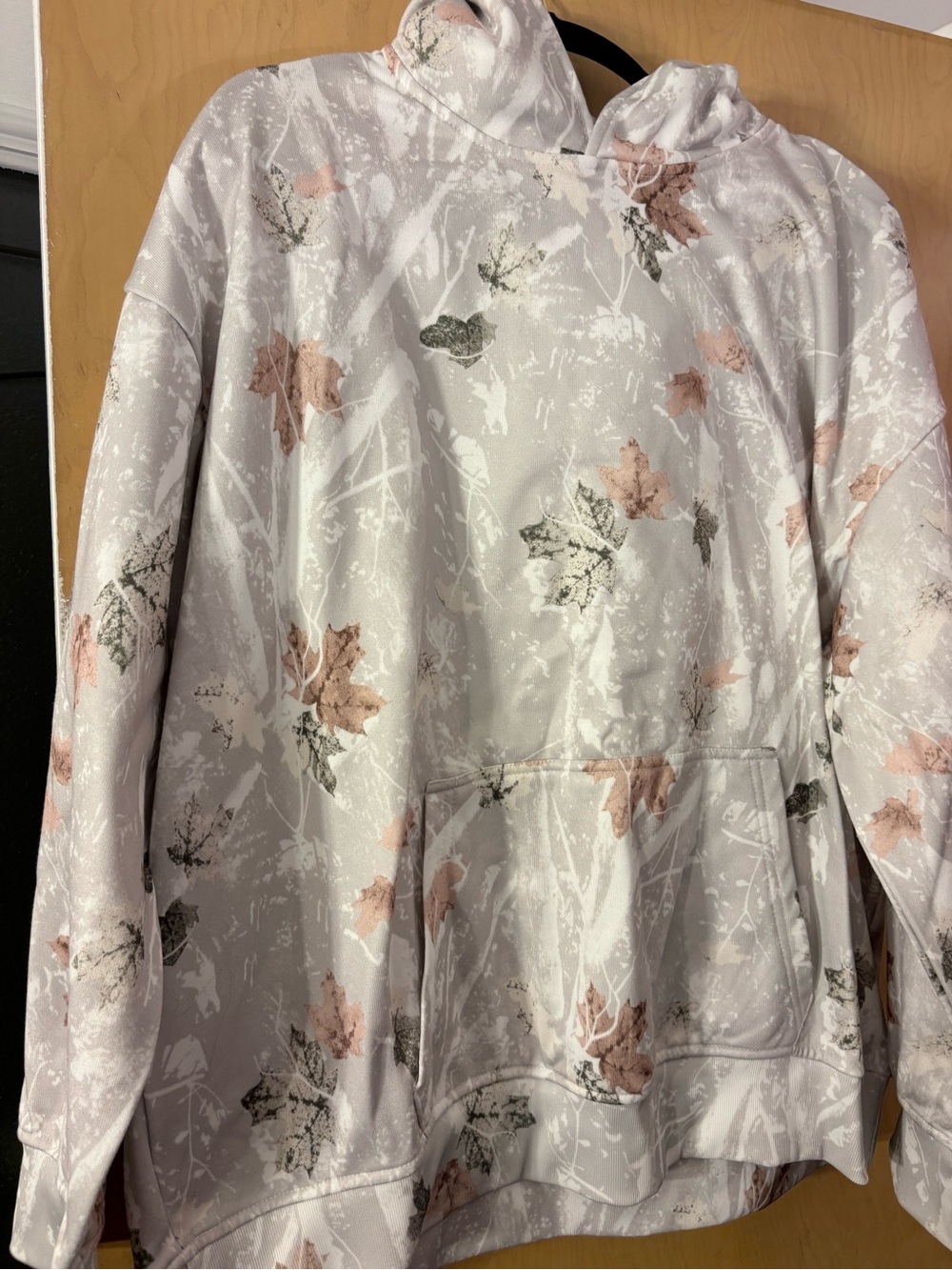 Women’s Light Gray Floral Hoodie Jacket